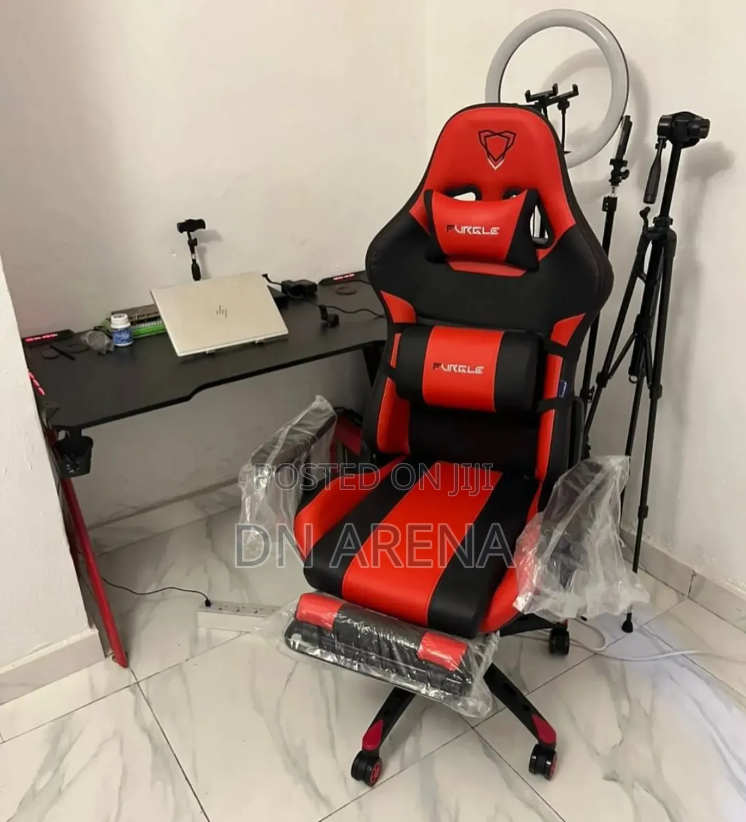 Furgle Gaming Chair Headrest Footrest