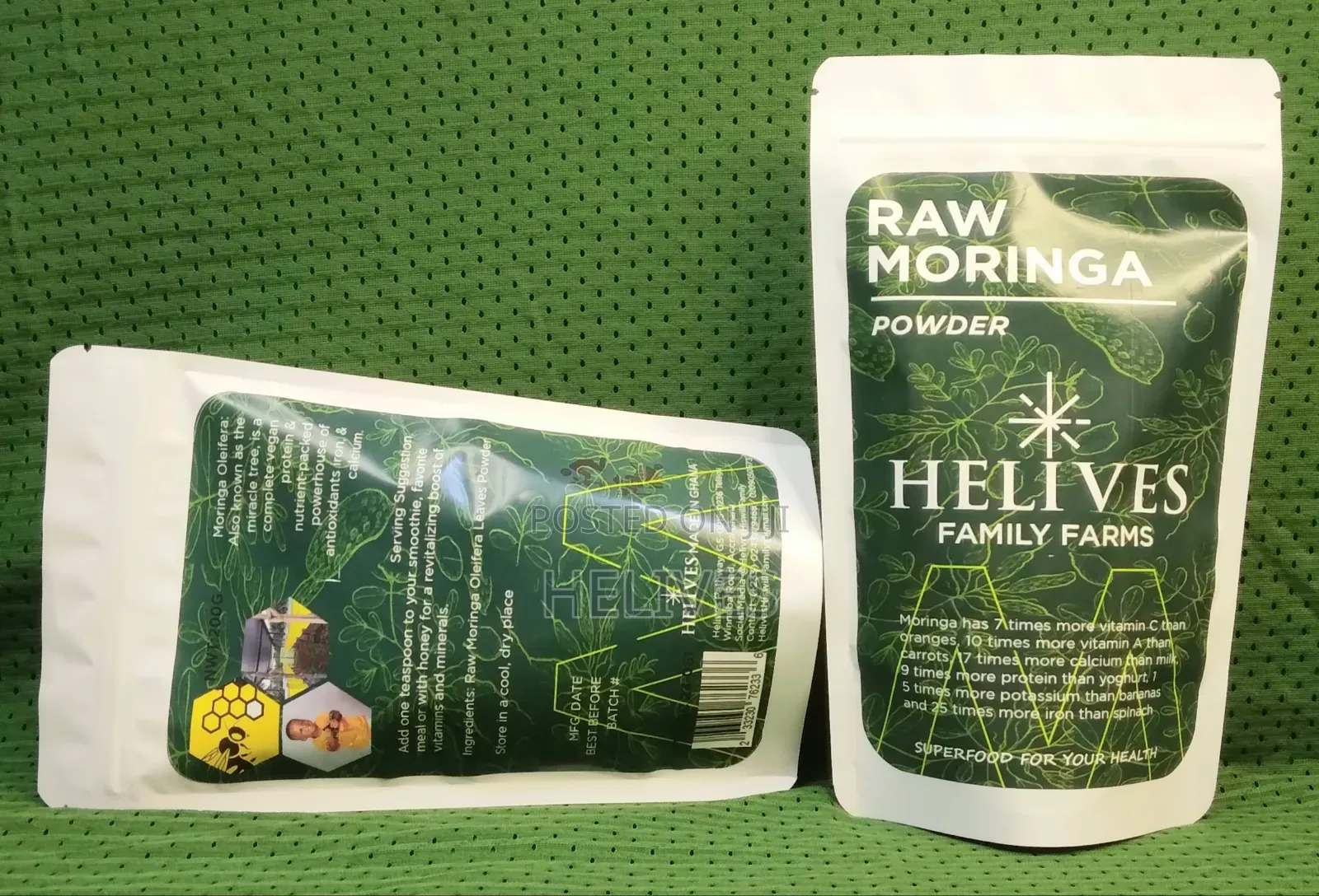 Raw Moringa Powder Helives Pure Organic Fda Certified Approved 125g