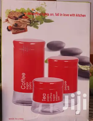 3 Set Carnisters For Tea Coffee And Sugar Storage