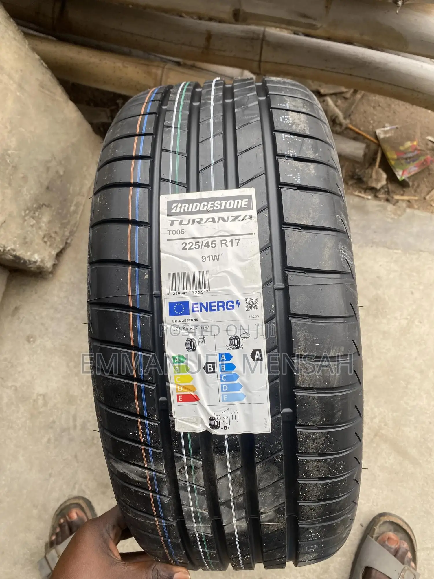 225/45 R17 Bridgestone Turanza T005 91w Tire