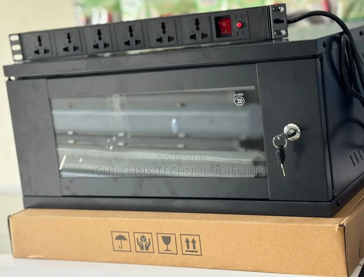 4u Network Cabinet With Fan and 6 Way Pdu