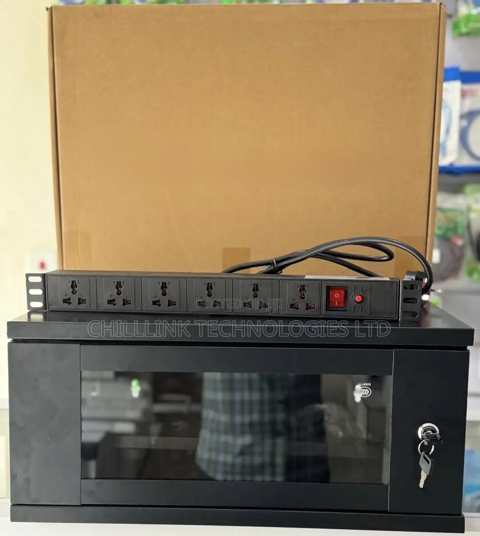 4u Network Cabinet With Fan and 6 Way Pdu