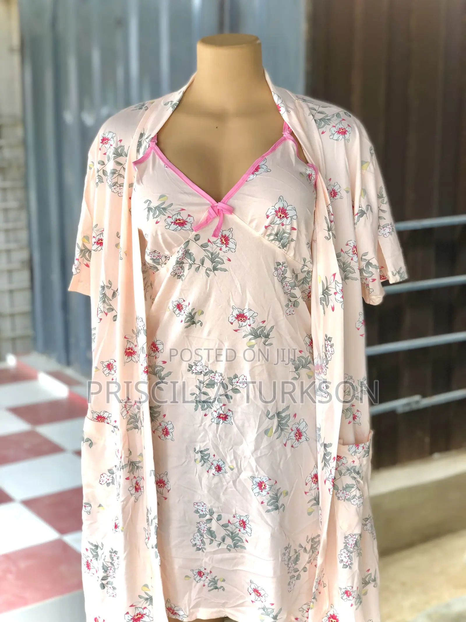 Pink Flower Night Wear