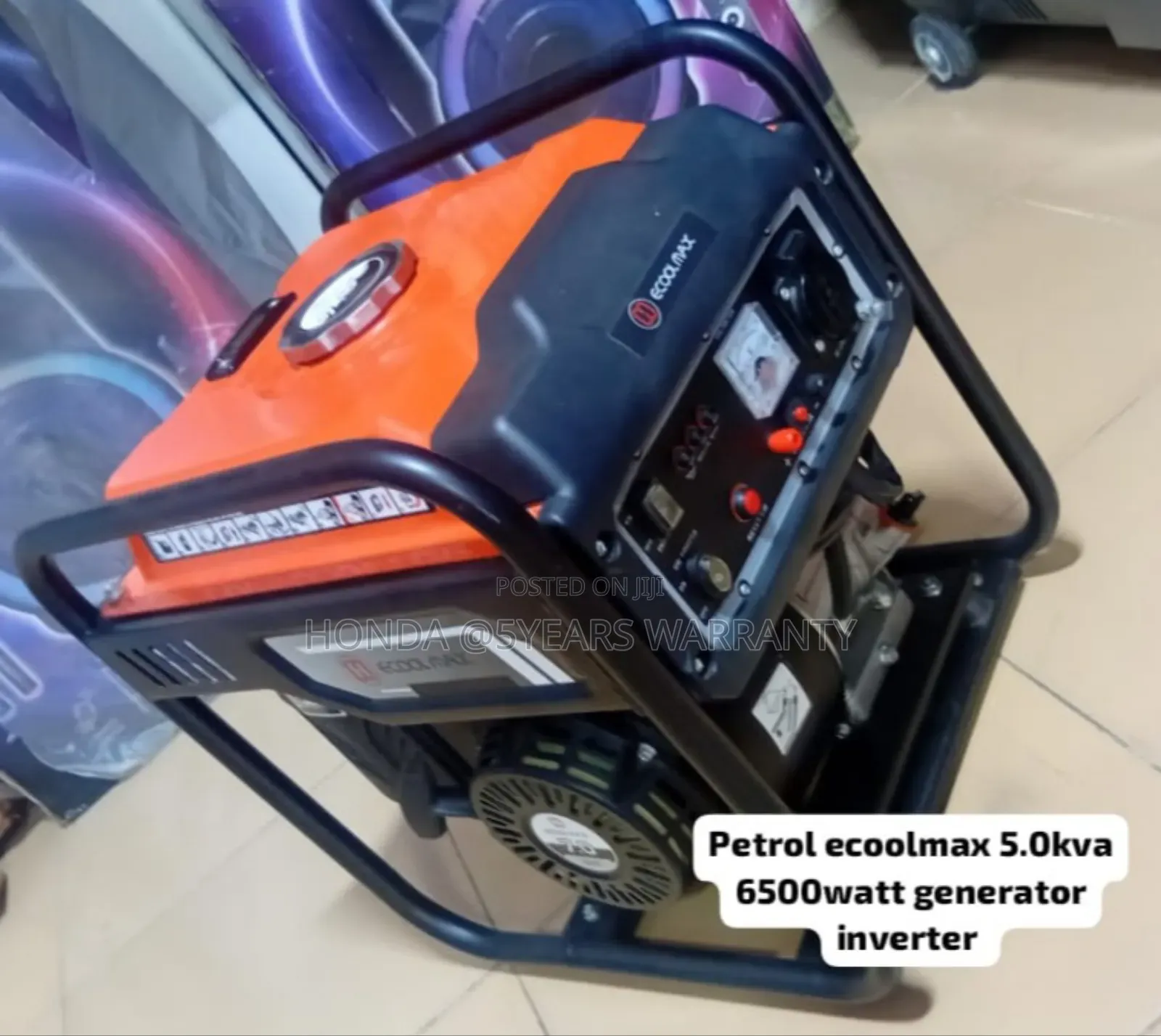 Skeleton Type Ecoolmax Inverter 5.0kva 6500watt Petrol