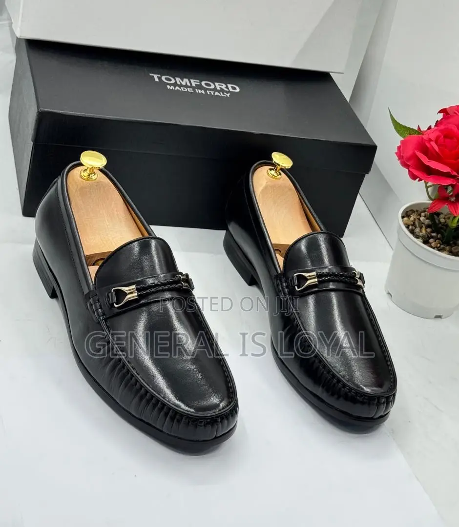 Tomford  Men Leather Black Loafers Shoe