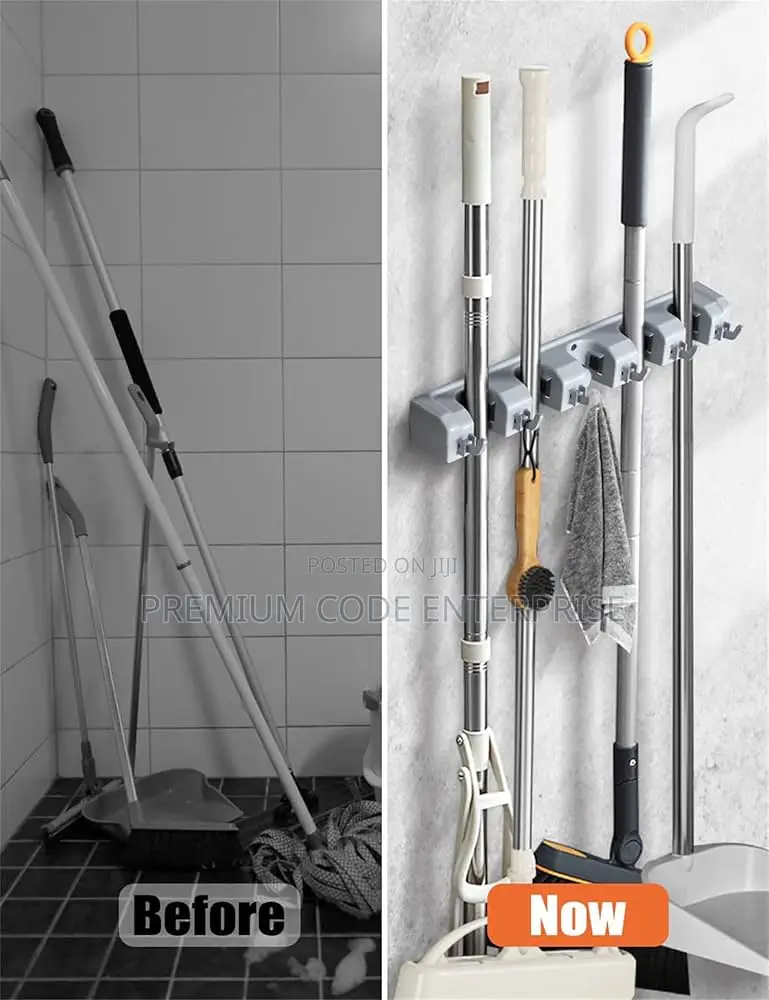 Multipurpose Wall Mounted Mop Broom Holder