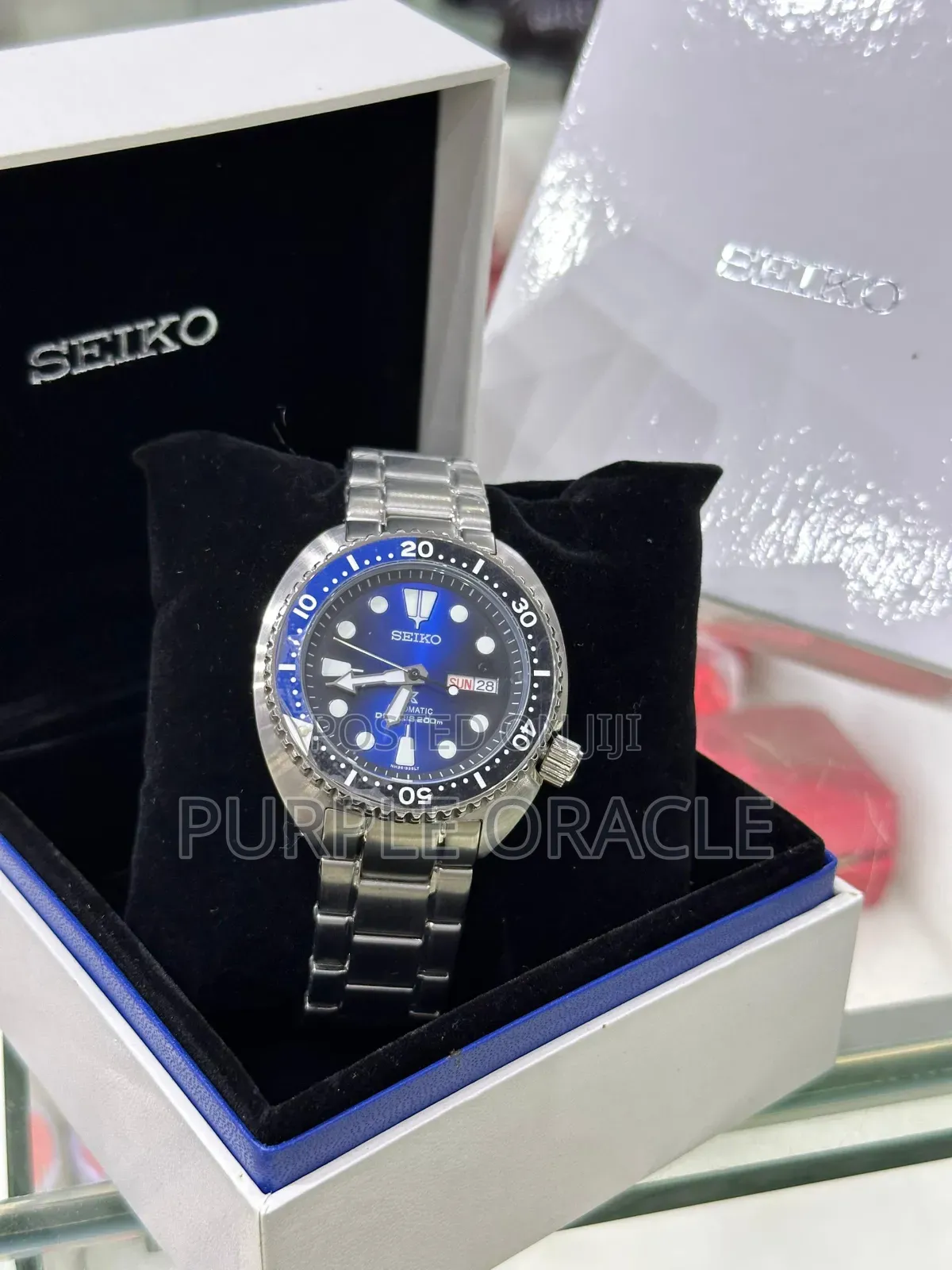 Cushion-Shaped Seiko Prospex Turtle Timepiece