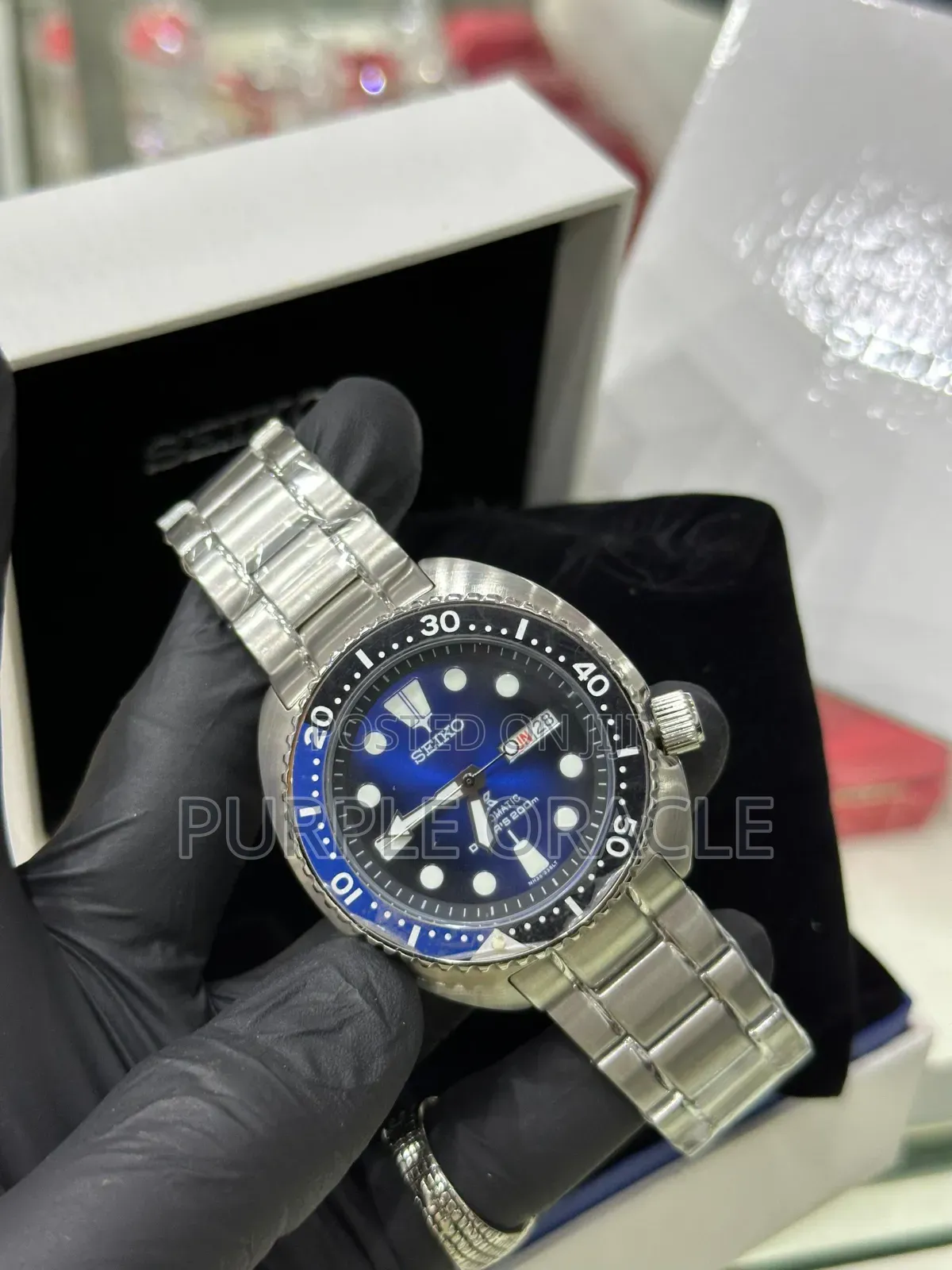 Cushion-Shaped Seiko Prospex Turtle Timepiece