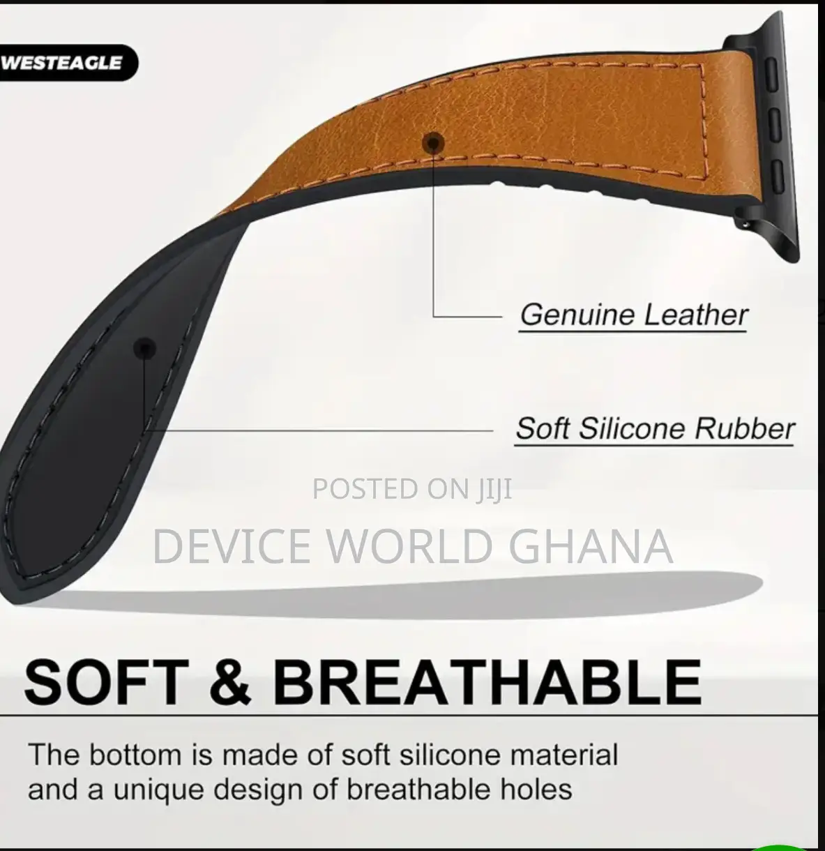 Tomi Leather Magnetic Buckle Strap For Samsung Watch Ultra
