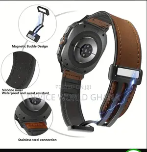 Tomi Leather Magnetic Buckle Strap For Samsung Watch Ultra