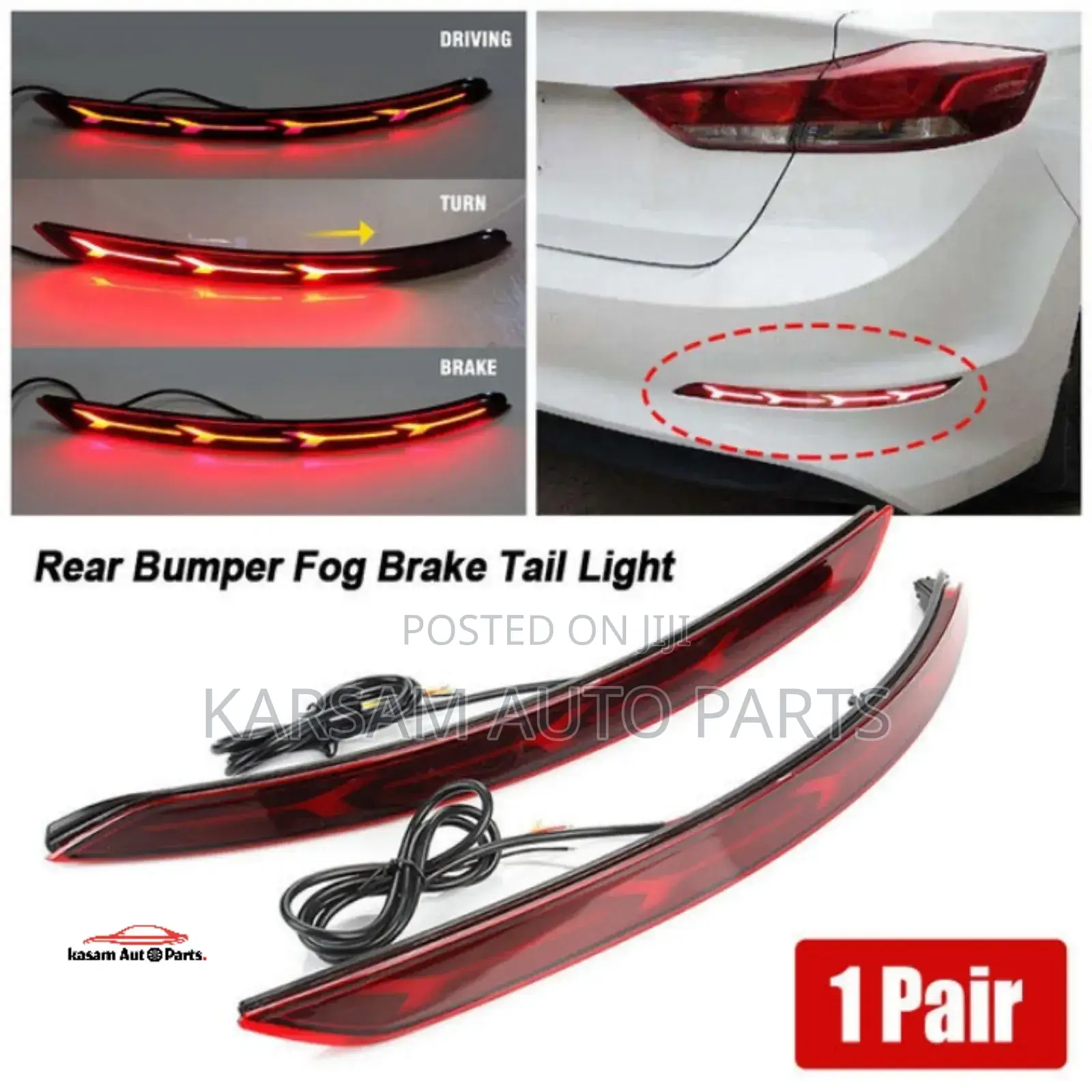 Elantra 2017 Back Bumper Reflector Led Type