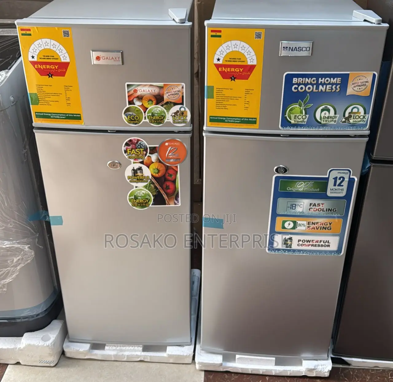 Nasco Refrigerator 85liters Table Top Double Door
