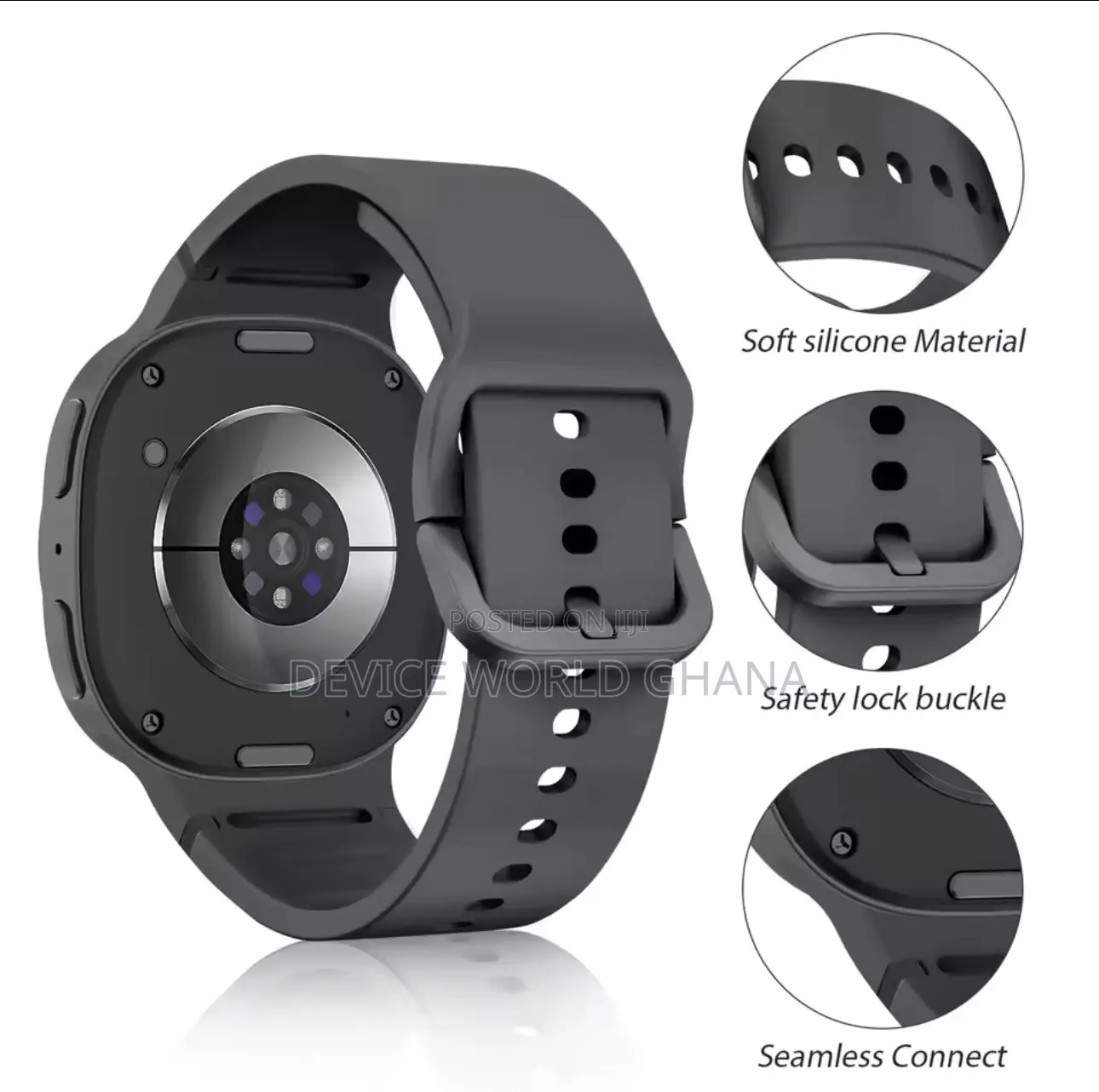 Nic Silicone Strap Band For Samsung Watch 8 40mm 44mm 8classic 46mm