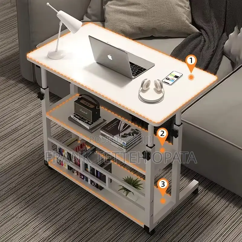 3 Tier Rolling Adjustable Computer Desk