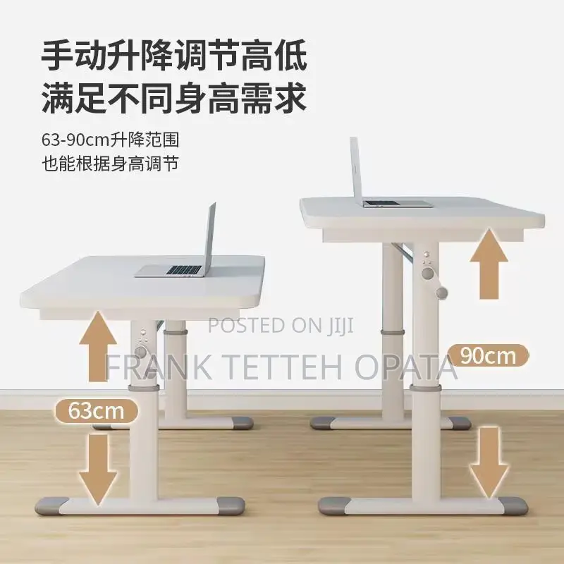 Manual Adjustable Computer Desk Lifting Range 63-90cm