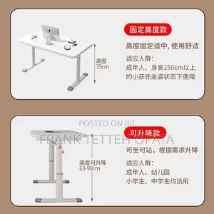 Manual Adjustable Computer Desk Lifting Range 63-90cm