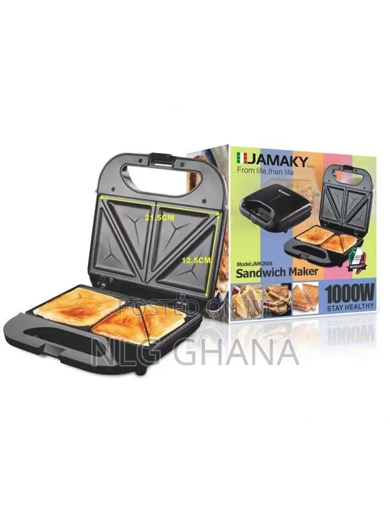 1000w 2 Sandwiches Non-Stick Coating Sandwich Maker. Ghx2093