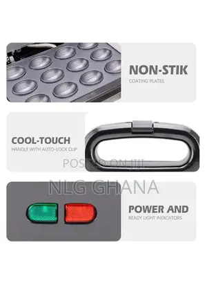 1000w Non-Stick Coating Olive Sandwich Maker. Ghx2868