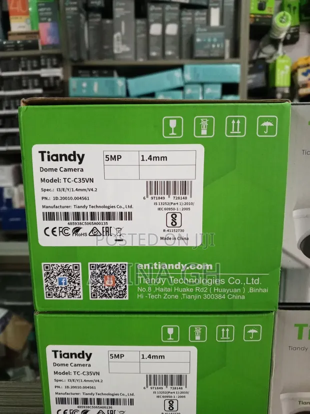 Tiandy Fisheye 5mp Dome Camera 1.4mm Lens Tc-C35vn 4