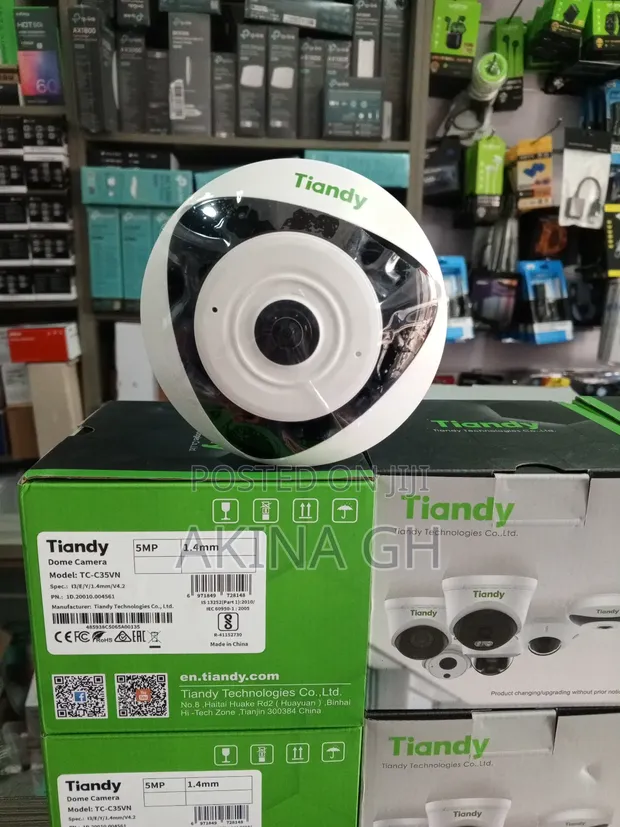 Tiandy Fisheye 5mp Dome Camera 1.4mm Lens Tc-C35vn 2