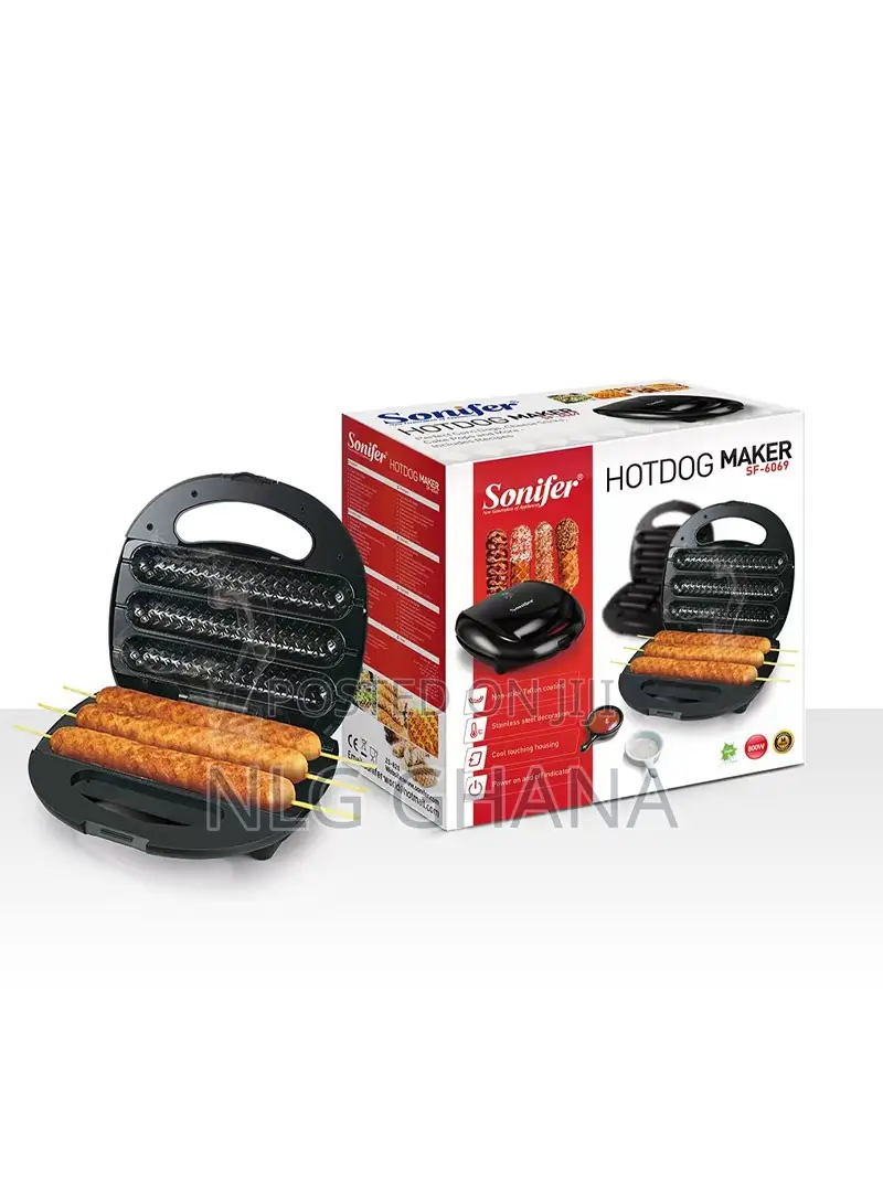 220v 800w Non-Stick Teflon Cool Touch Hotdog Maker. Ghx2312