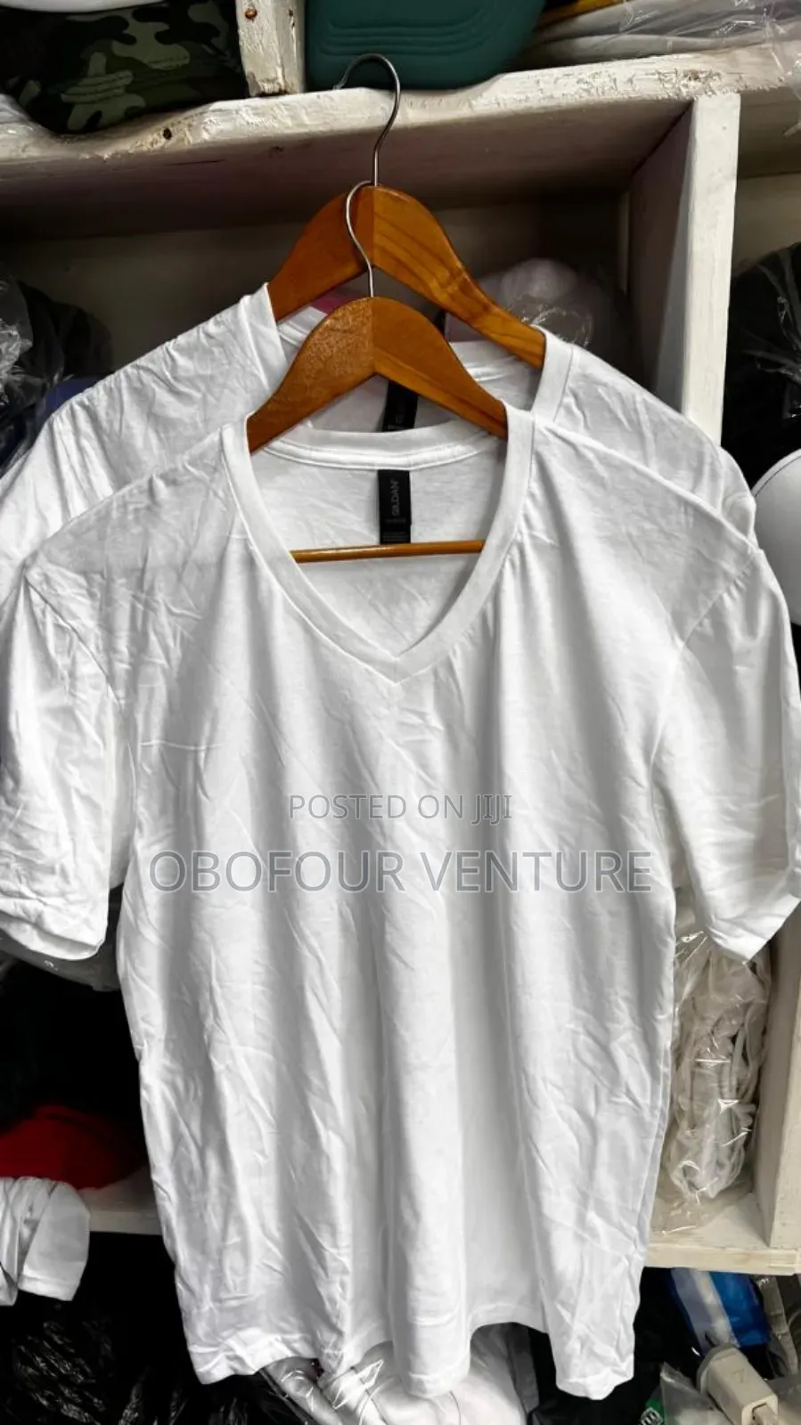 Quality and Affordable White v-Neck Call or Whatsup Us.