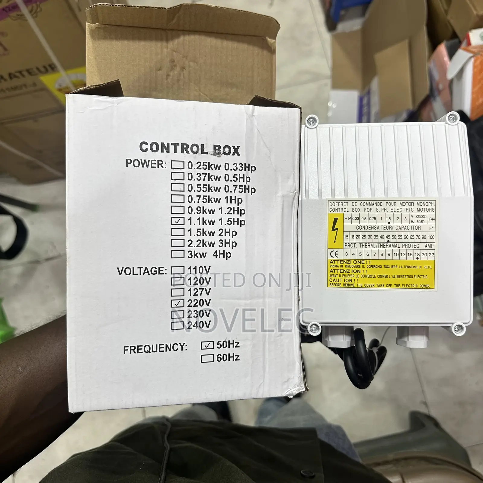 Water Pump Control Box (1.5 Horse Power $ 2.0 Horse Power)