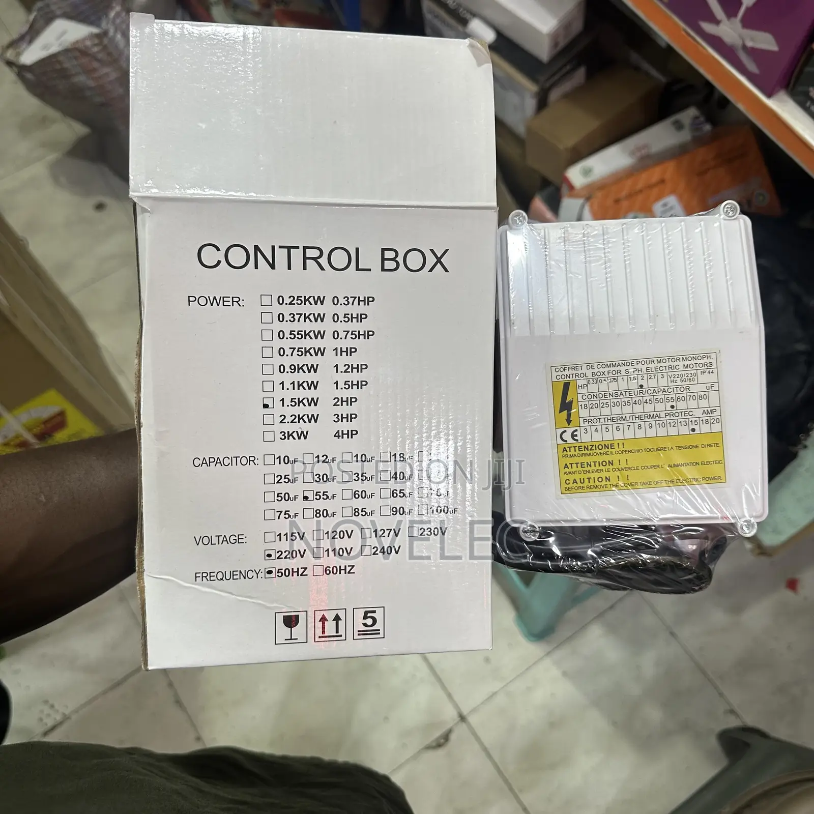 Water Pump Control Box (1.5 Horse Power $ 2.0 Horse Power)