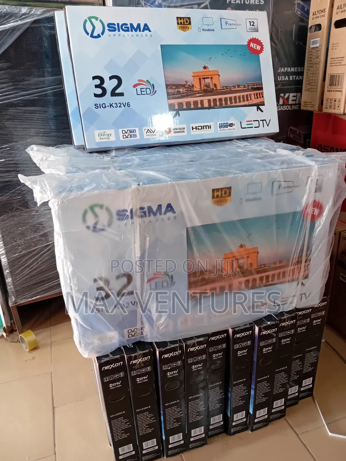 Sigma 32" Digital Satellite T2 S2 Led Frameless Super Sleek Tv