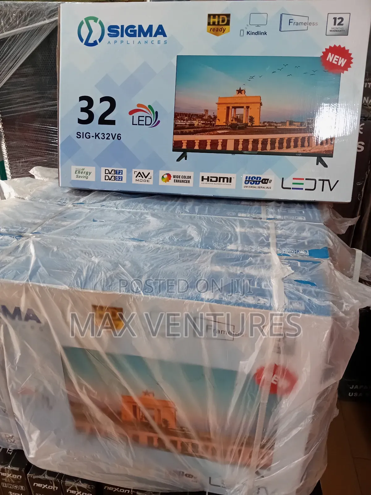 Sigma 32" Digital Satellite T2 S2 Led Frameless Super Sleek Tv