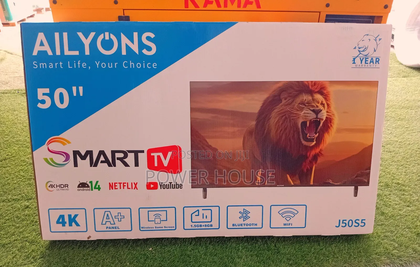 Mid-Size Room Smart Ailyons 50inches Tv Cool