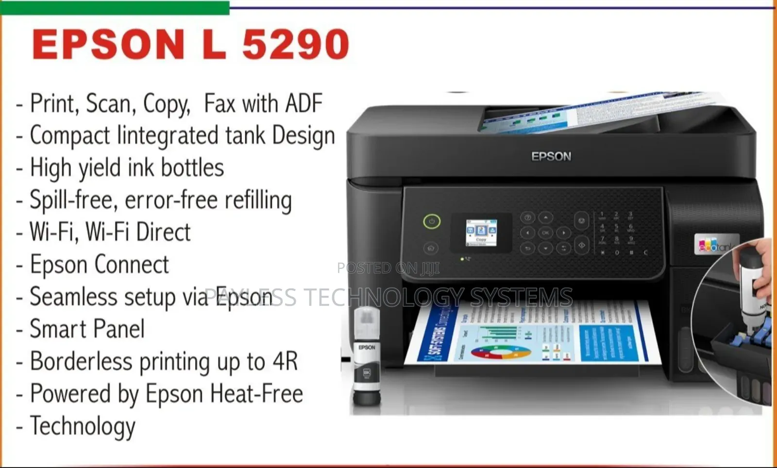 Epson Ecotank L5290 Multifunction Wi-Fi Ink Tank A4 Printers