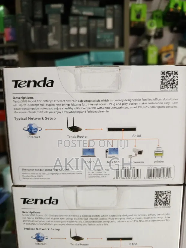 Tenda 8 Port Switch 10/100mbps S108 2