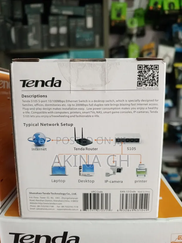 Tenda 5 Port Desktop Switch 10/100 MBPS S105 2
