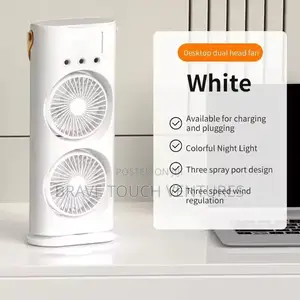 Powerful Desktop Rechargeable Double-headed Air Cooler