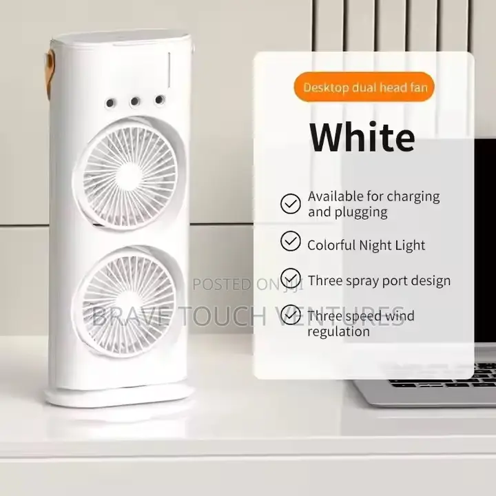 Powerful Desktop Rechargeable Double-headed Air Cooler