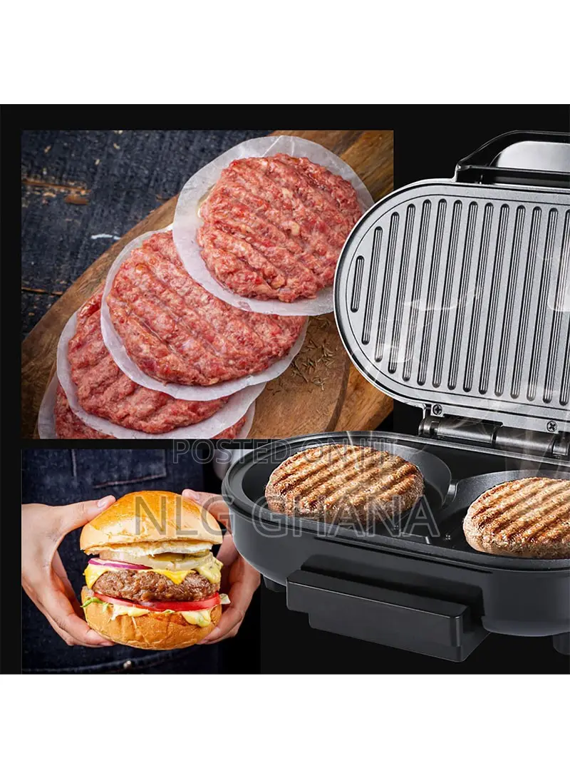 750w Two Burgers Non-Stick Electric Burger Cooker. Ghx2314