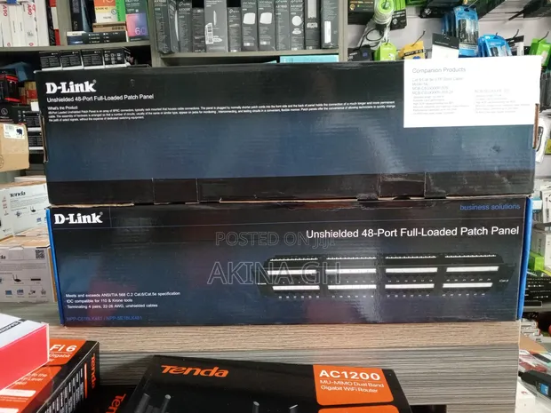 D-Link Unshielded 48 Port Patch Panel Full-Loaded