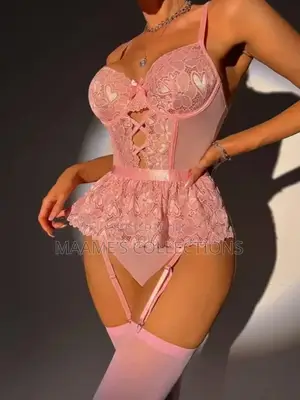 Women Lingerie Sexy Lace Bodysuit Babydoll Plus Stockings