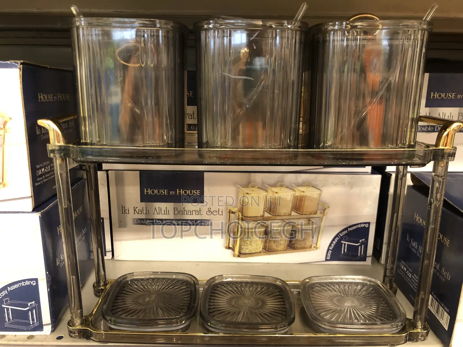 Spice Jar 6pcs Set With Rack