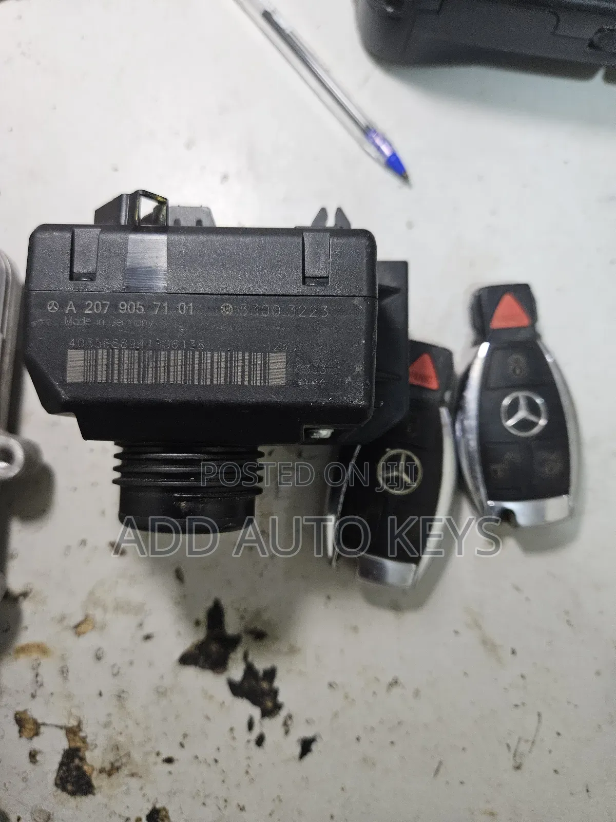 C300 Ecu +2keys Ignition Switch Steerlock Complete Immo Set