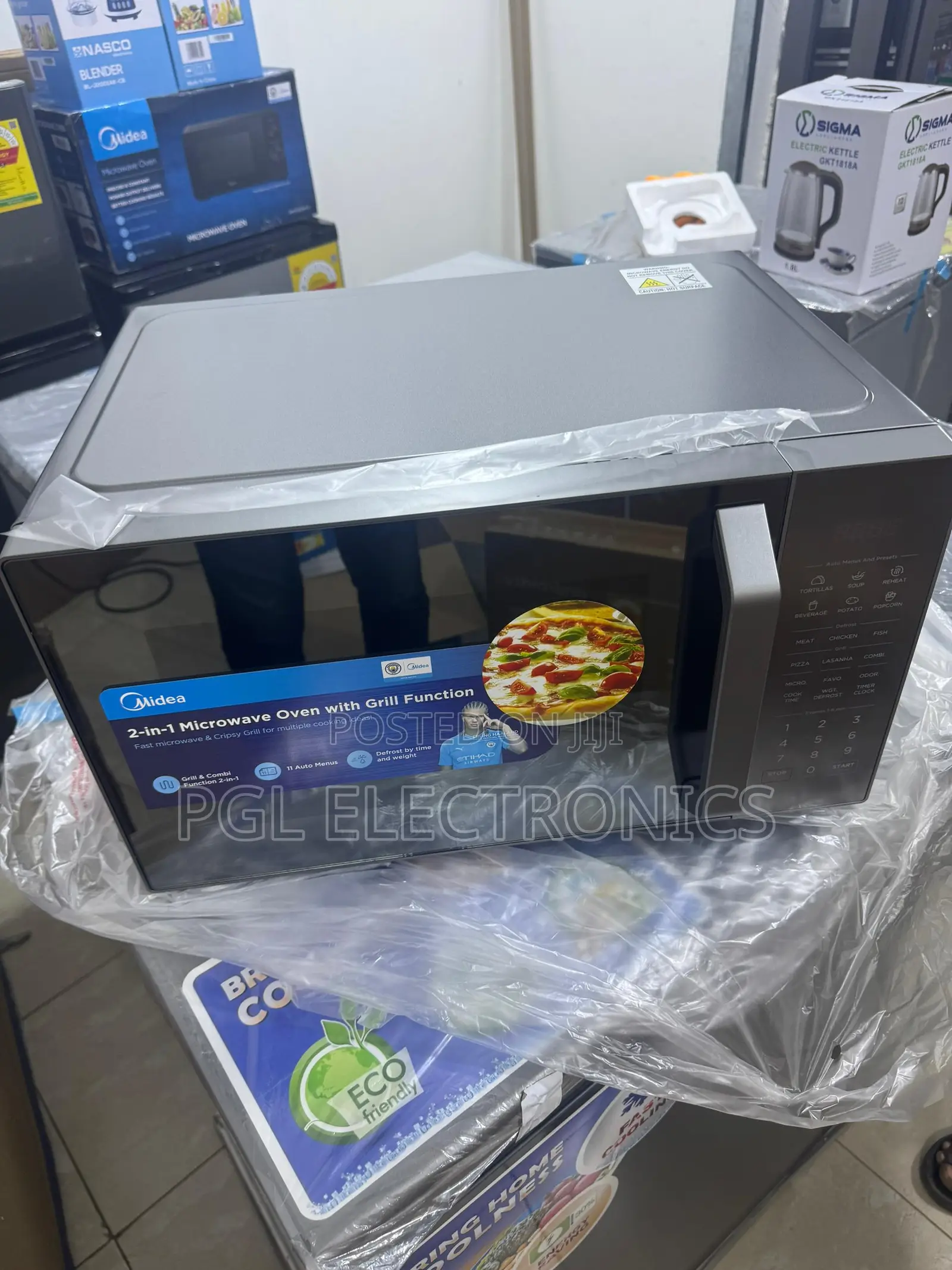 Midea 30l Digital Microwave Oven With Grill 900w, Silver [Eg9p032mx-S]