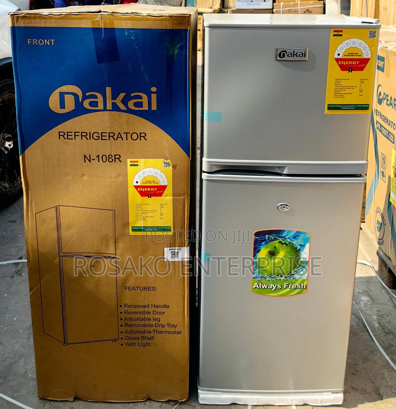 Nakai Refrigerator 108liters Double Door