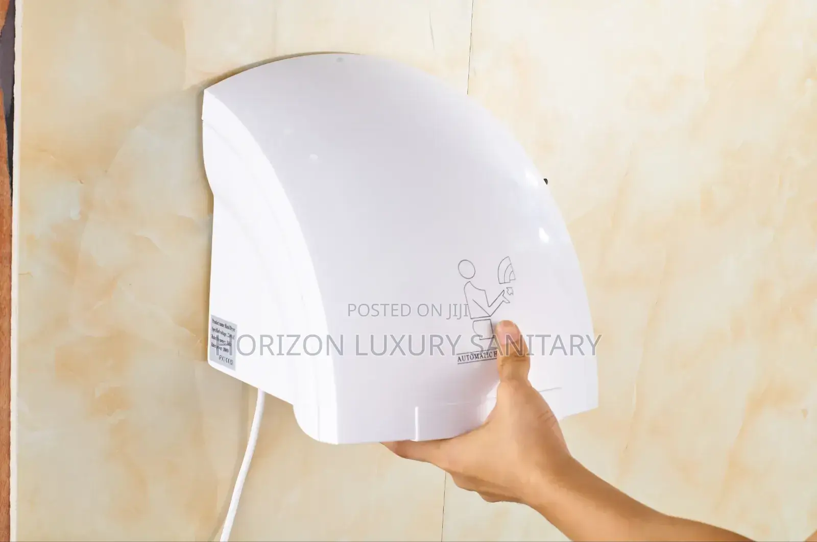 Automatic Wall Mounted Plastic Hand Dryer 1200w