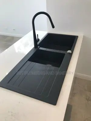 2bowl Granite Cabinet Sink With Tap Complete_kitchen Sink With Arm