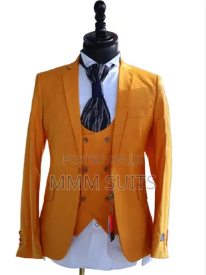 Quality 3-piece Official Men Suit In Gold Colour