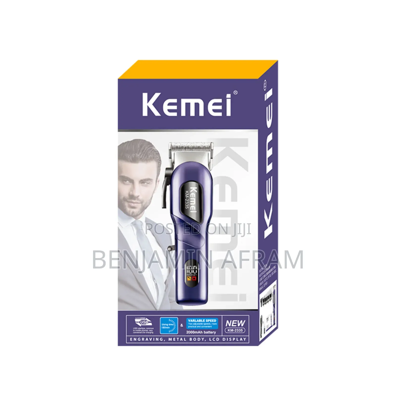 Rechargeable Barbers Hair Clippers Km-2335