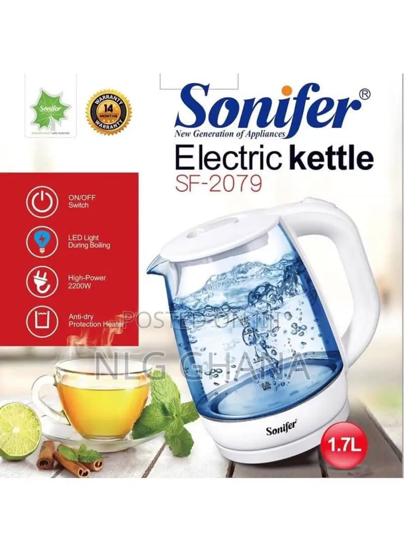 2200w 1.7l High Power Fast Boiling Glass.