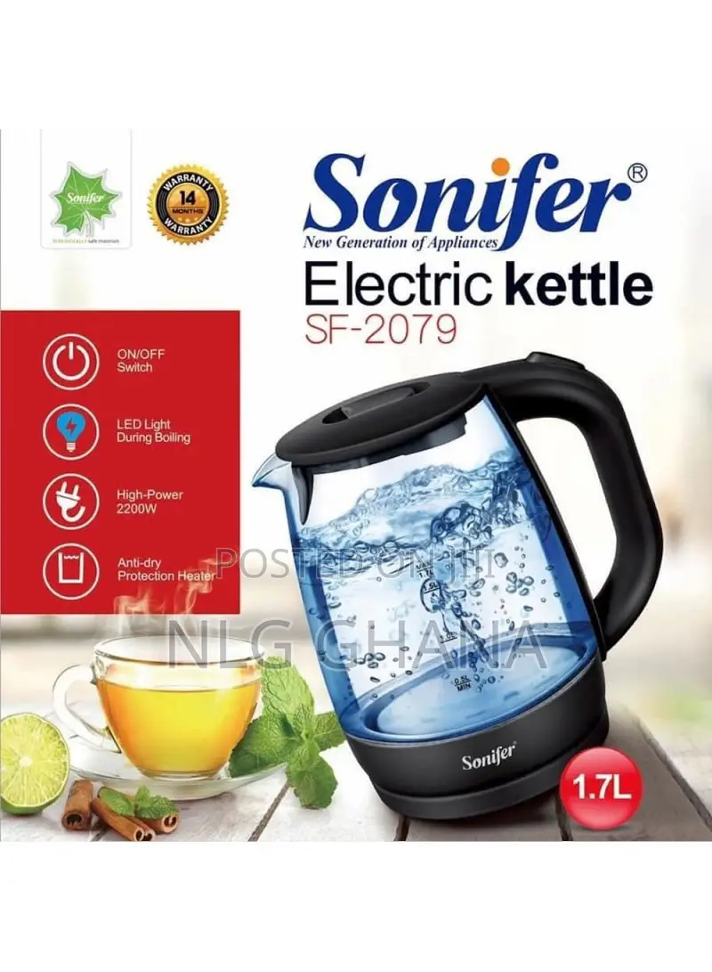 2200w 1.7l High Power Fast Boiling Glass.