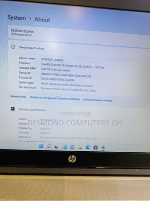 Laptop HP ProBook 650 G1 8GB Intel Core i5 HDD 500GB